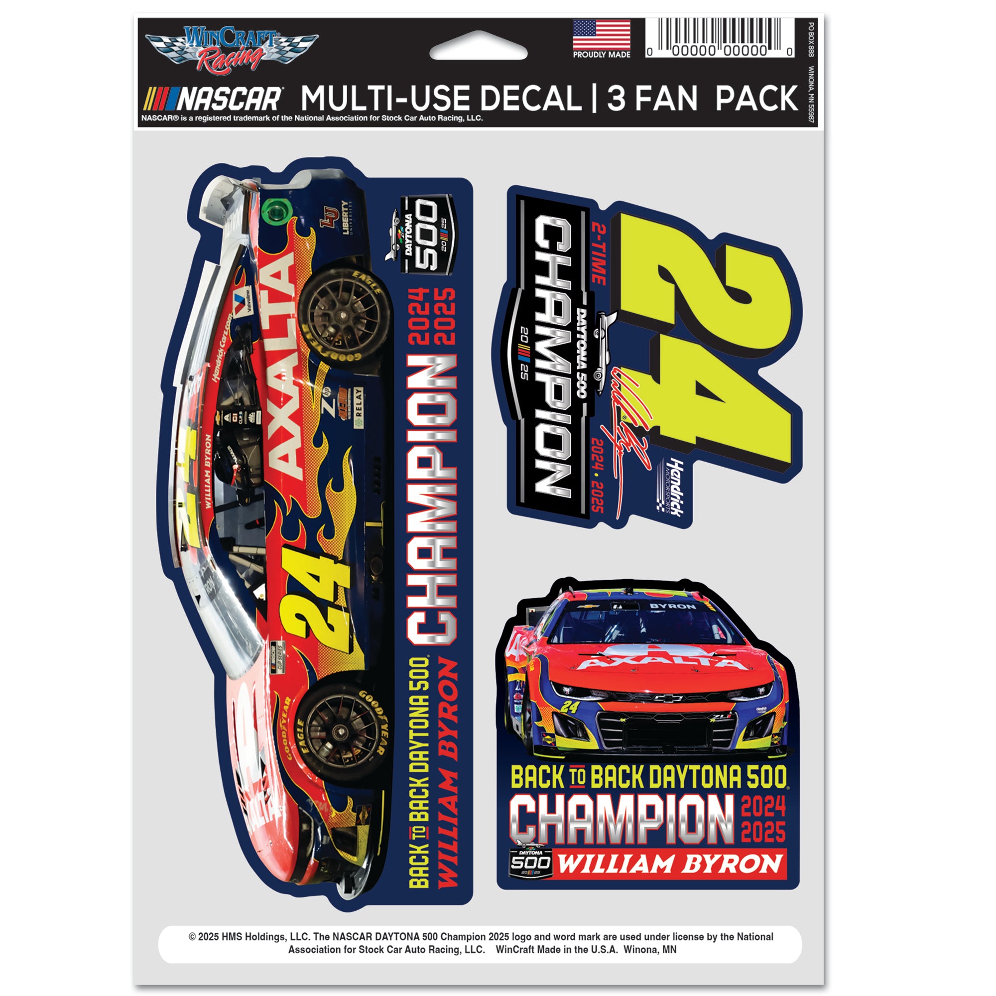 **PRE-ORDER** 2025 500 WIN 3 PACK DECAL