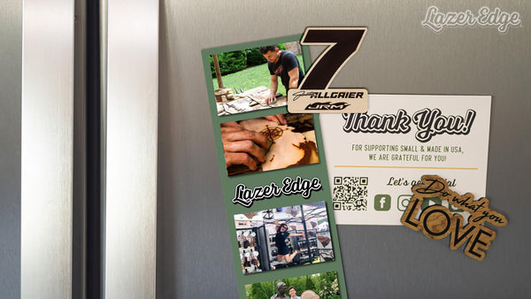 Justin Allgaier #7 Wooden Magnet | Crafted from Cherry and Maple Wood | Made in USA | Officially Licensed by JR Motorsport