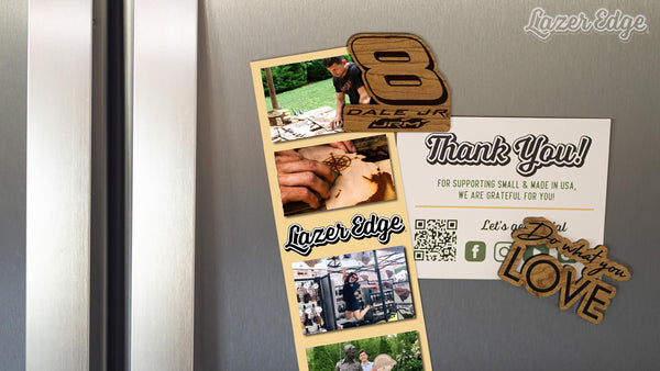 Dale Earnhardt Jr. #8 Wooden Magnet | Crafted from Cherry and Maple Wood | Made in USA | Officially Licensed by JR Motorsport