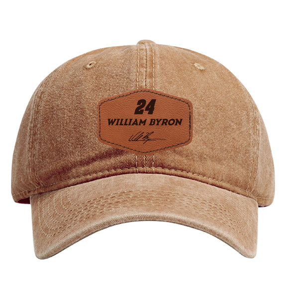 William Byron - Raptor #24 Nascar Baseball Cap - Engraved Leather Patch