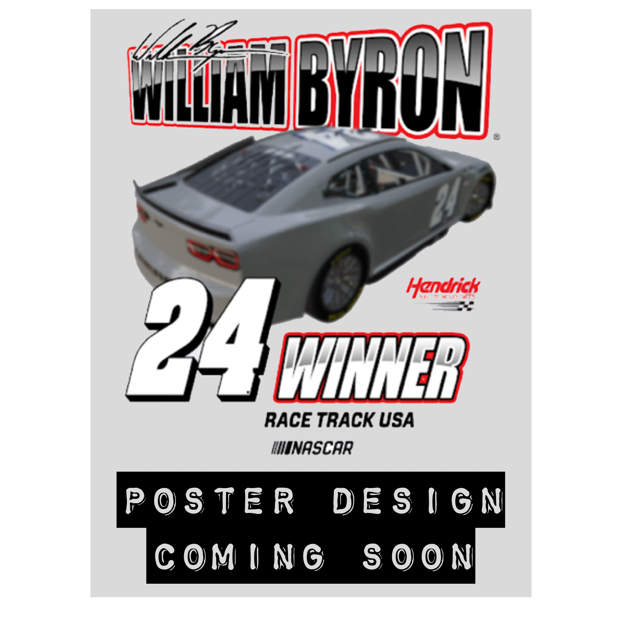 **PRE-ORDER** 2025 DAYTONA 500 WIN **AUTOGRAPHED** POSTER