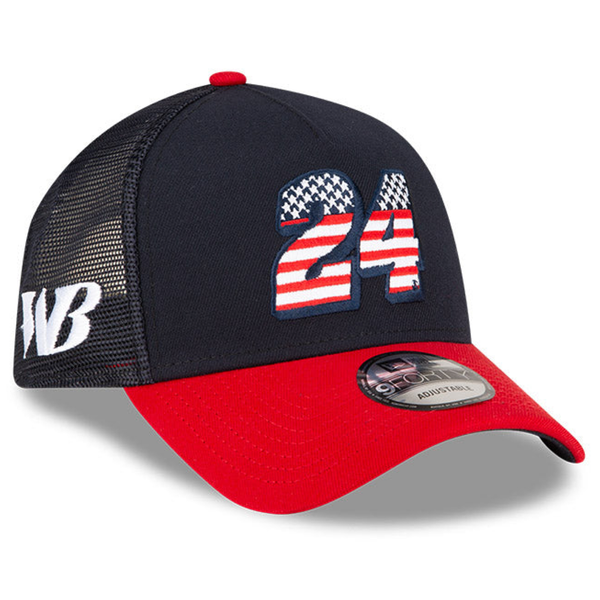 RED, WHITE & BLUE 24 WB NEW ERA 9FORTY TRUCKER HAT
