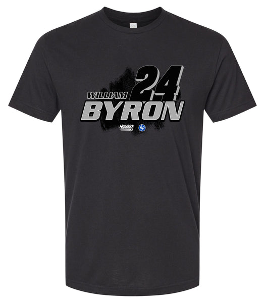 William Byron - HP #24 Nascar Offic. LIC. Unisex Cotton Crew Neck T-Shirt - Large Front Paint Design