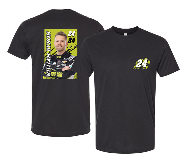 William Byron - Raptor #24 Nascar Offic. LIC. Unisex T-Shirt – Left Chest and Large Back Picture Design