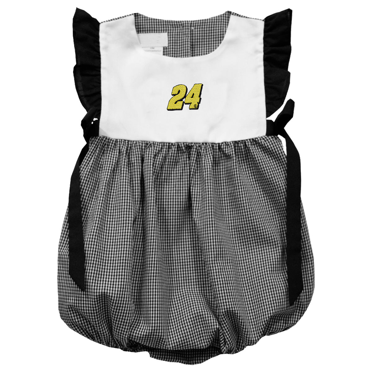 William Byron Vive La Fete Gingham Bubble Dress - Black