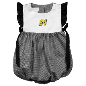 William Byron Vive La Fete Gingham Bubble Dress - Black