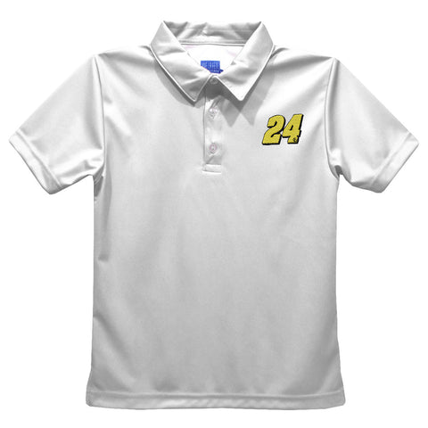 William Byron Vive La Fete Solid Polo - White
