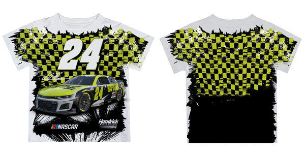 William Byron Vive La Fete Checkered Racing Car T-Shirt- Green