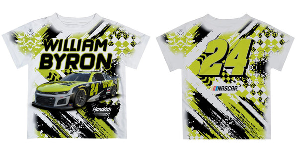 William Byron Vive La Fete Paint Brush Racing Car T-Shirt- White