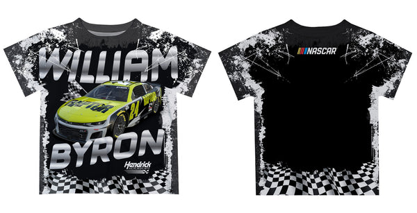William Byron Vive La Fete Checkered Racing Car T-Shirt- Black